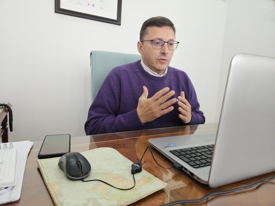 Lisandro M&aacute;rsico durante su participaci&oacute;n en la Audiencia organizada por Vialidad Nacional.