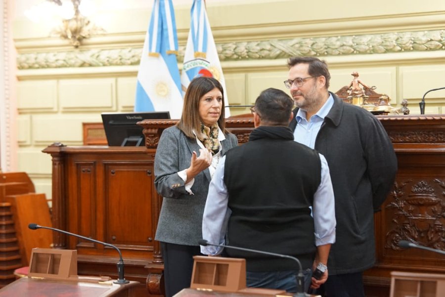 La presidenta de la C&aacute;mara baja, Clara Garc&iacute;a, al evaluar las modificaciones en el recinto legislativo.
