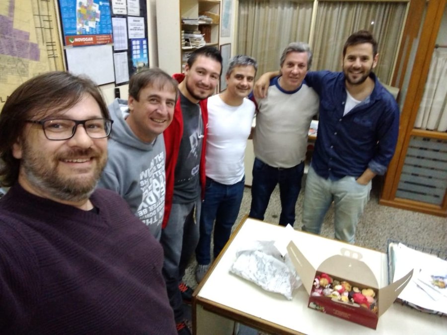 Adri&aacute;n, Dar&iacute;o, Mario, Pedro, V&iacute;ctor Hugo y Pablo, el 7 de junio de 2019 en la Redacci&oacute;n de LA OPINI&Oacute;N.