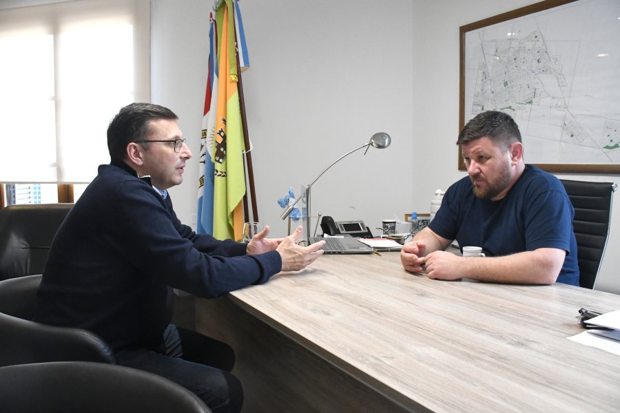 Lisandro M&aacute;rsico y Pablo Pinotti durante el encuentro.