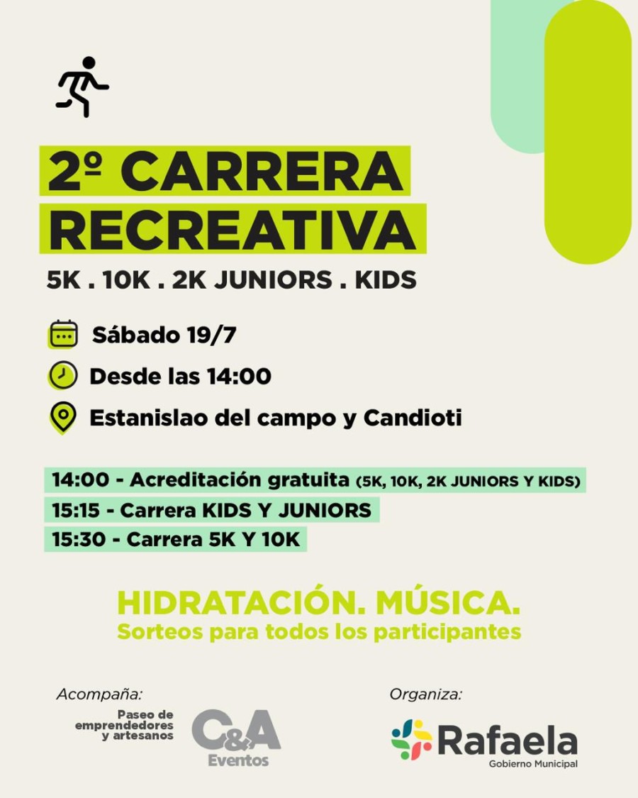 Incluir&aacute; distintas modalidades de competencia: 5K, 10K, 2K Juniors y Kids.
