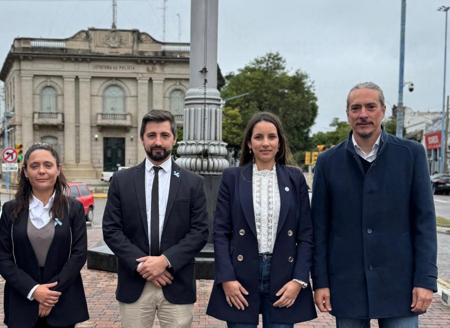 Valeria Soltermam, Juan Senn, Paz Caruso y Mart&iacute;n Racca exigen al intendente Viotti el inicio de las auditor&iacute;as externas. (PRENSA BLOQUE CONCEJALES PJ)