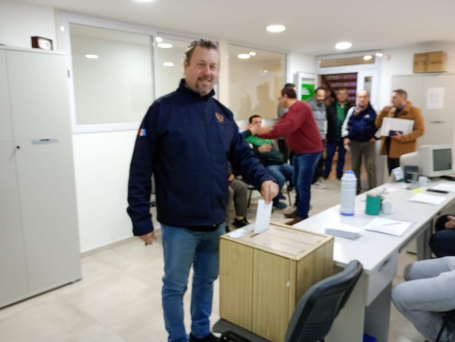 CONTINUA EN EL CARGO. Sebasti&aacute;n Beccar&iacute;a, el actual secretario general de Luz y Fuerza, logr&oacute; la reelecci&oacute;n al frente del gremio.
