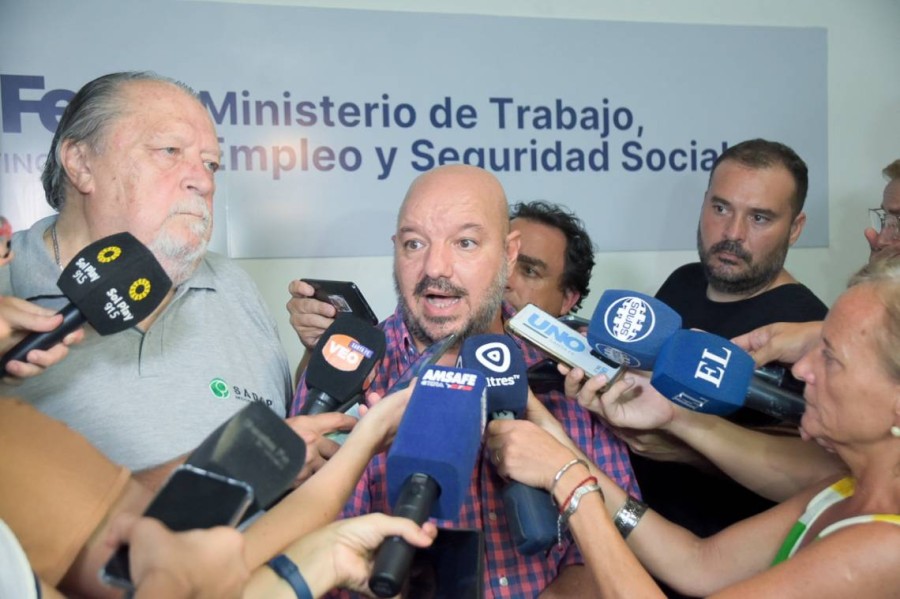 NEGOCIACION. Los representantes de Amsafe y Sadop se mostraron con mucha preocupaci&oacute;n tras no haber avances con la administraci&oacute;n de Pullaro luego de la reuni&oacute;n paritaria de este martes.