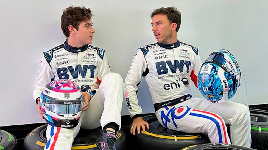 Franco Colapinto y Pierre Gasly, compa&ntilde;eros en el equipo franc&eacute;s.