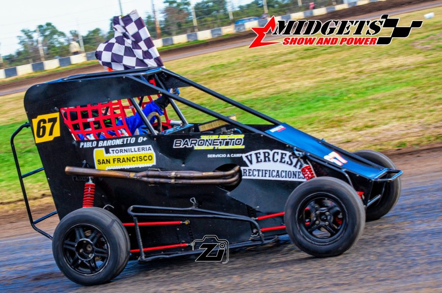 Pablo Baronetto gan&oacute; su primera carrera en el Midgets Show and Power.