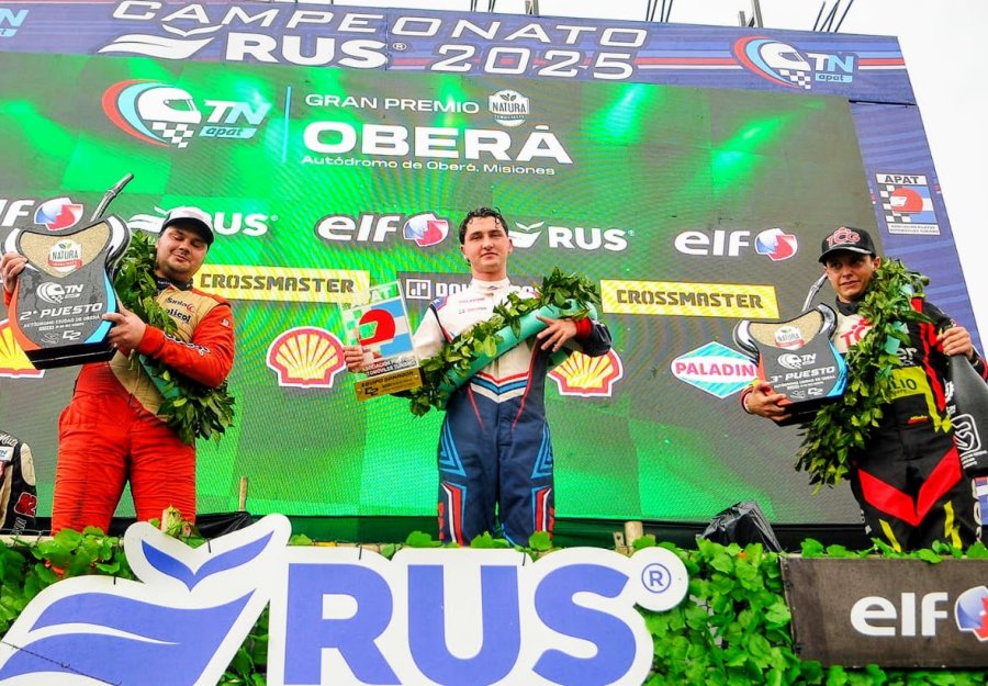 Alejo Cravero (2&deg;), Santino Balerini (1&deg;) e I&ntilde;aki Beit&iacute;a (3&deg;).