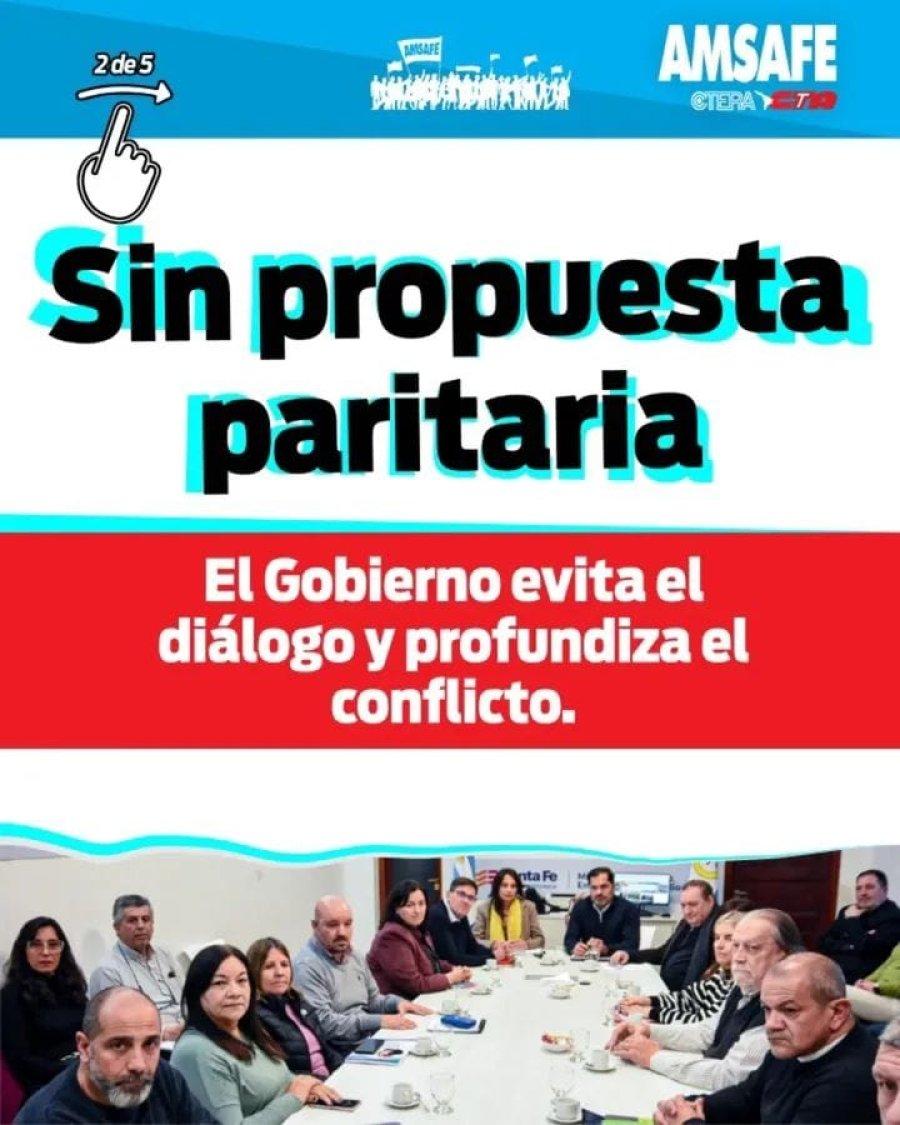 CONTINUA EL CONFLICTO. Desde el gremio de los docentes p&uacute;blicos santafesinos esperan que para el pr&oacute;ximo lunes ya se haya definido una pauta para los pr&oacute;ximos meses.