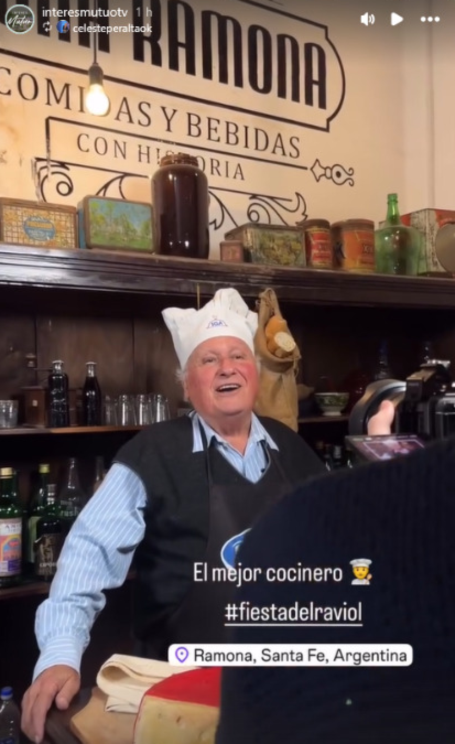 Esteban "Titi" Coraglia el consagrado cocinero de la fiesta.