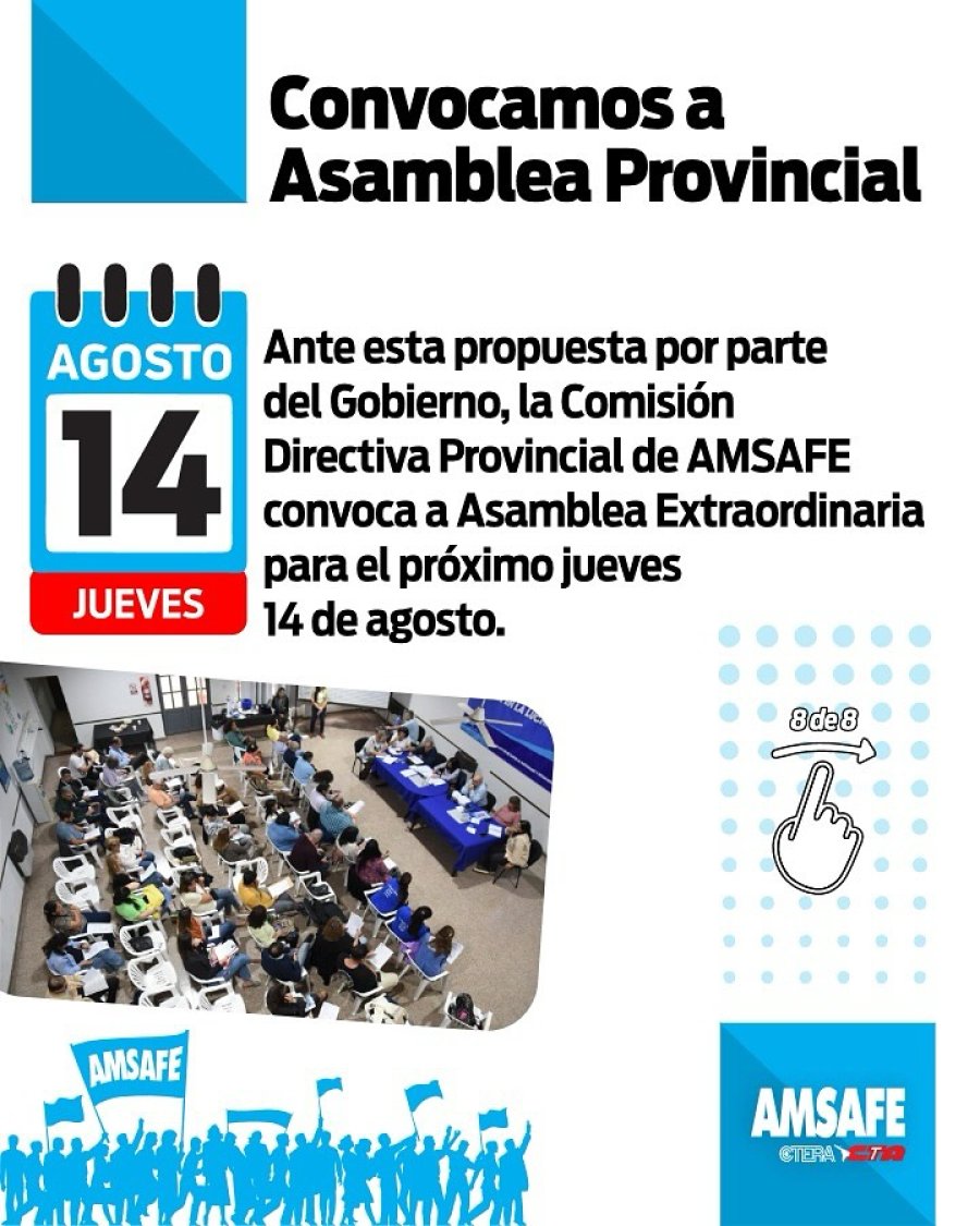 &iquest;SE VIENE OTRO RECHAZO? Los gremios docentes definen el jueves en la Asamblea si aceptan o no la oferta salarial del gobierno provincial.
