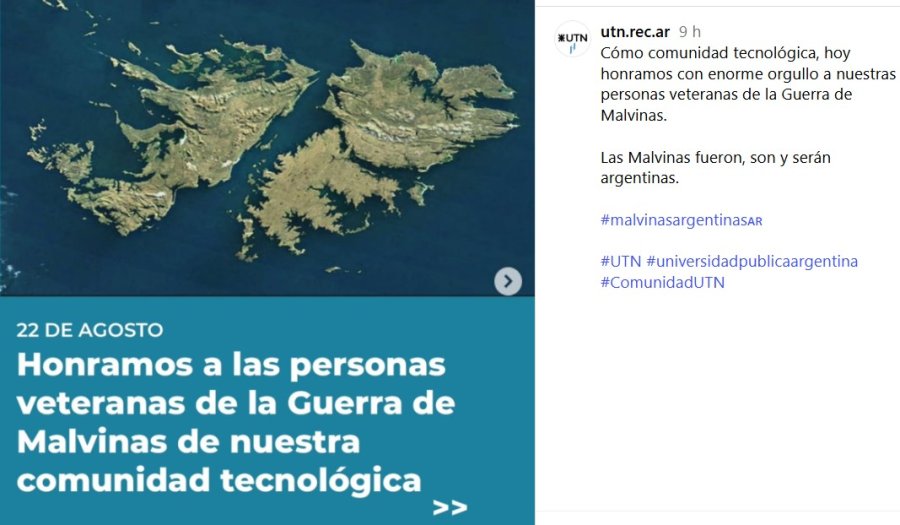 La publicaci&oacute;n compartida por el Rectorado de UTN en sus redes sociales.