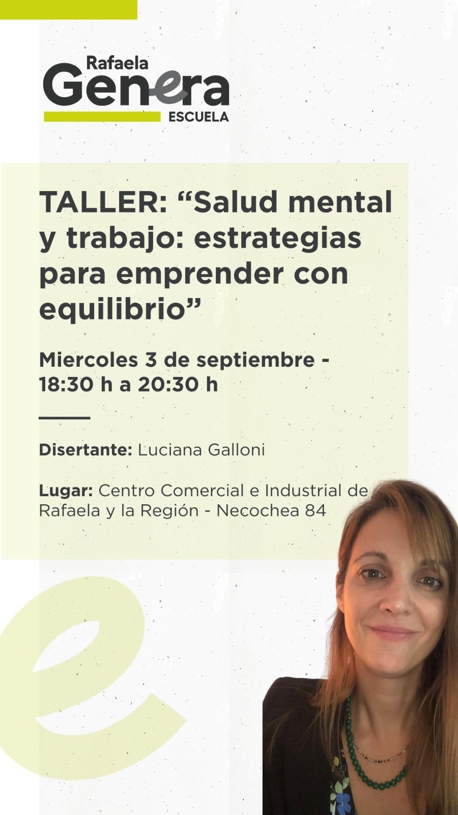 Los talleres son presenciales y no quedan grabados.
