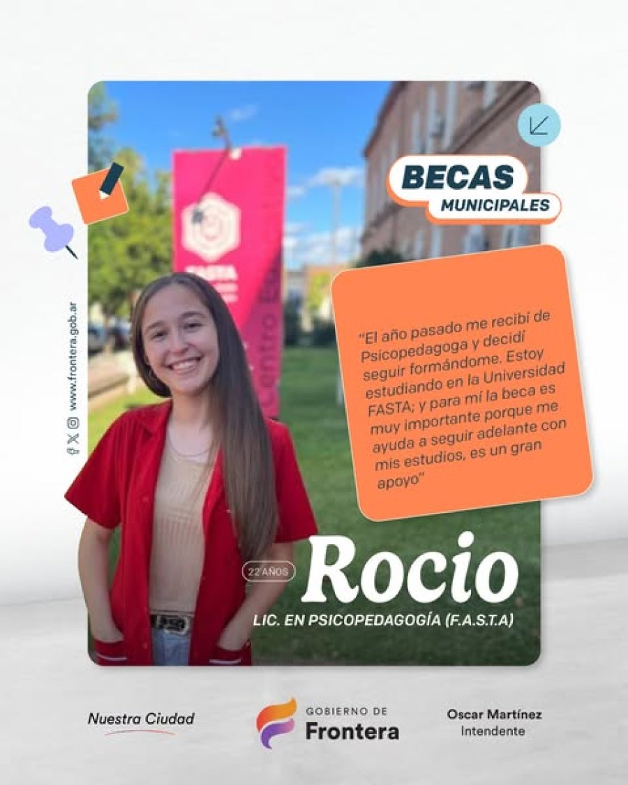 una de las j&oacute;venes becarias.
