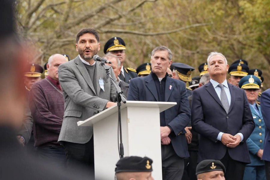 ACTO. El gobernador santafesino reivindic&oacute; la figura del juicio por jurados para los casos en los que se juzgue a polic&iacute;as, y subray&oacute; la inversi&oacute;n en equipamiento.