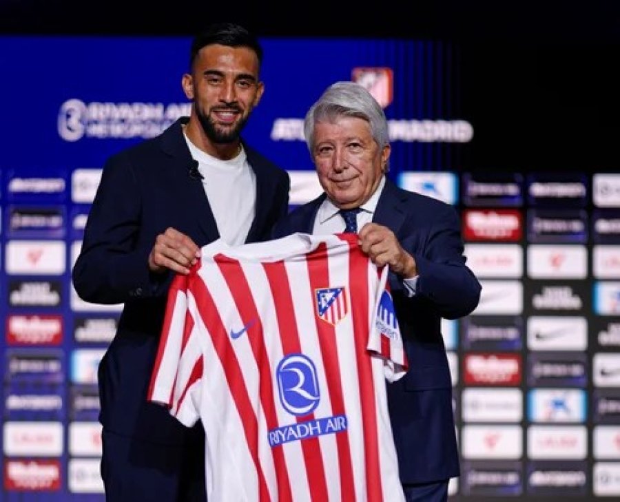 El delantero argentino fue presentado en el Atl&eacute;tico de Madrid.