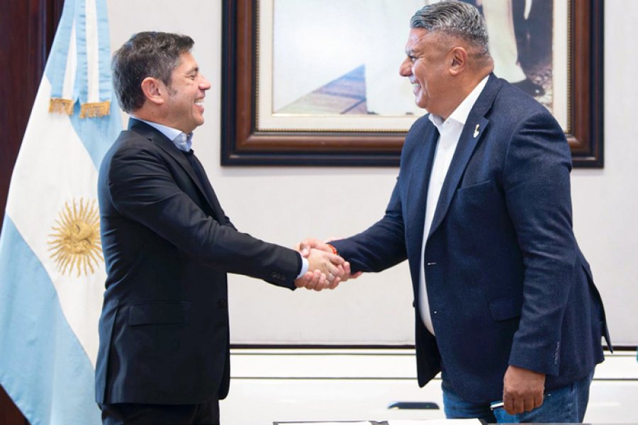 Kicillof sell&oacute; el acuerdo con el presidente de la AFA, Claudio Tapia.