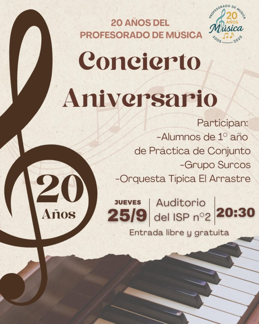20 a&ntilde;os del Profesorado de M&uacute;sica.