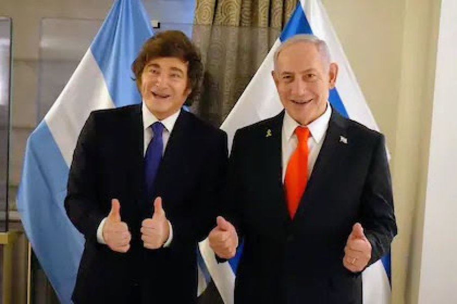 REUNI&Oacute;N. Milei y Netanyahu juntos en Nueva York.