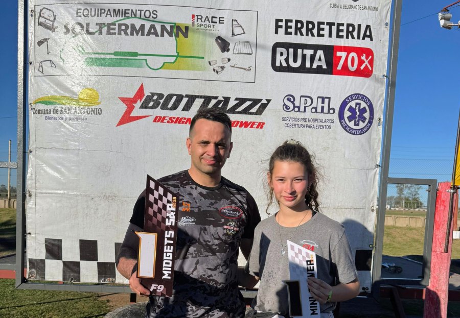 Los ganadores Cristian Fern&aacute;ndez y Trinidad Windholz.
