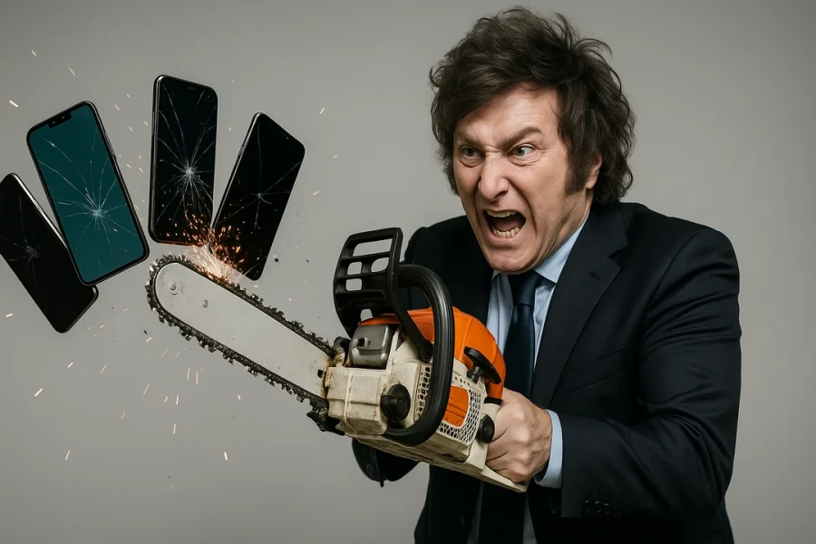 Javier Milei (Generada con ChatGPT) sigui&oacute; con la motosierra en septiembre.