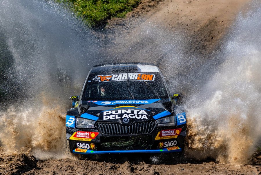Miguel Baldoni - Gustavo Franchello con el Skoda Fabia Rally2.
