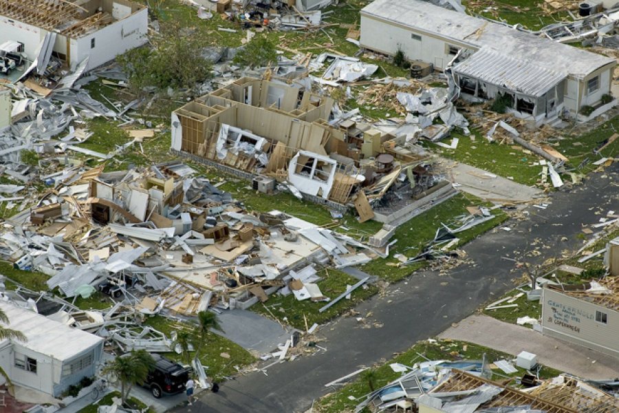 Imagen capturada tras el paso del hurac&aacute;n Charley en 2004.