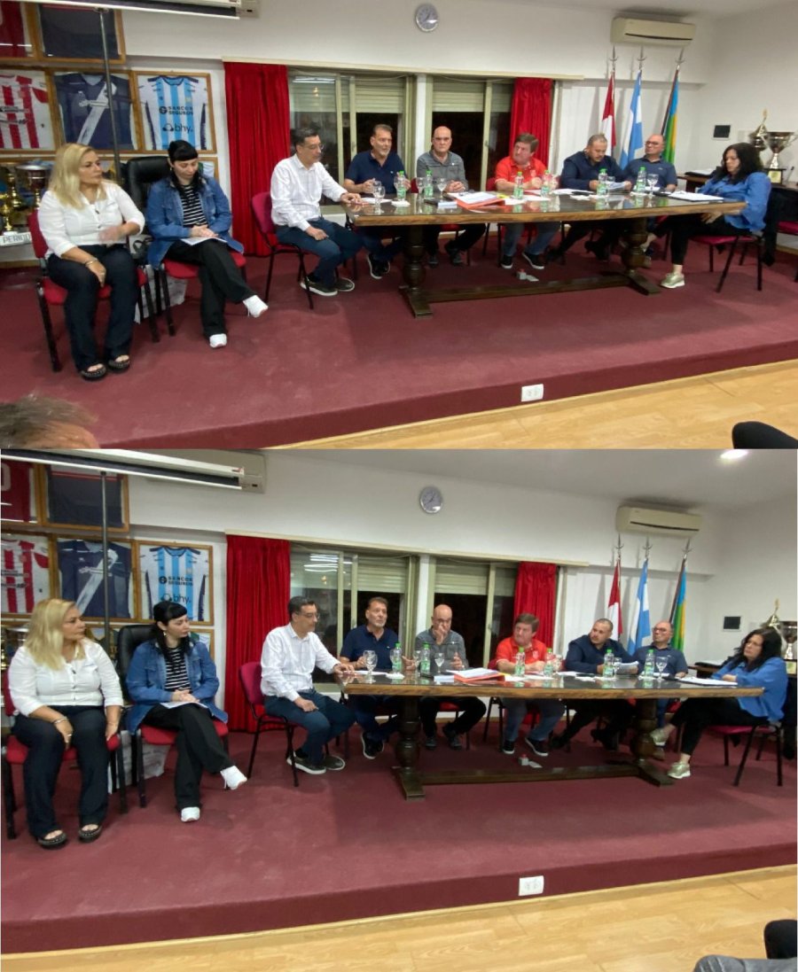 EN LIGA RAFAELINA. Dar&iacute;o Cocco, el secretario general del SEOM, estuvo de visita en la sede de calle Rivadavia 328 de nuestra ciudad y mantuvo contacto con dirigentes locales.