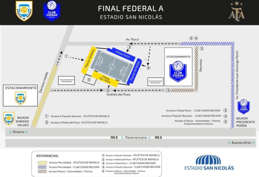 ACCESOS. Fueron diagramados por las autoridades de seguridad bonaerenses.