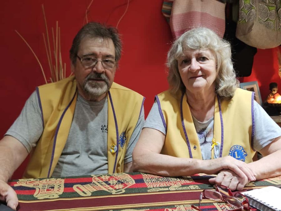 V&iacute;ctor Arnodo y Gladis Kaiser, del Club de Leones de Rafaela.
