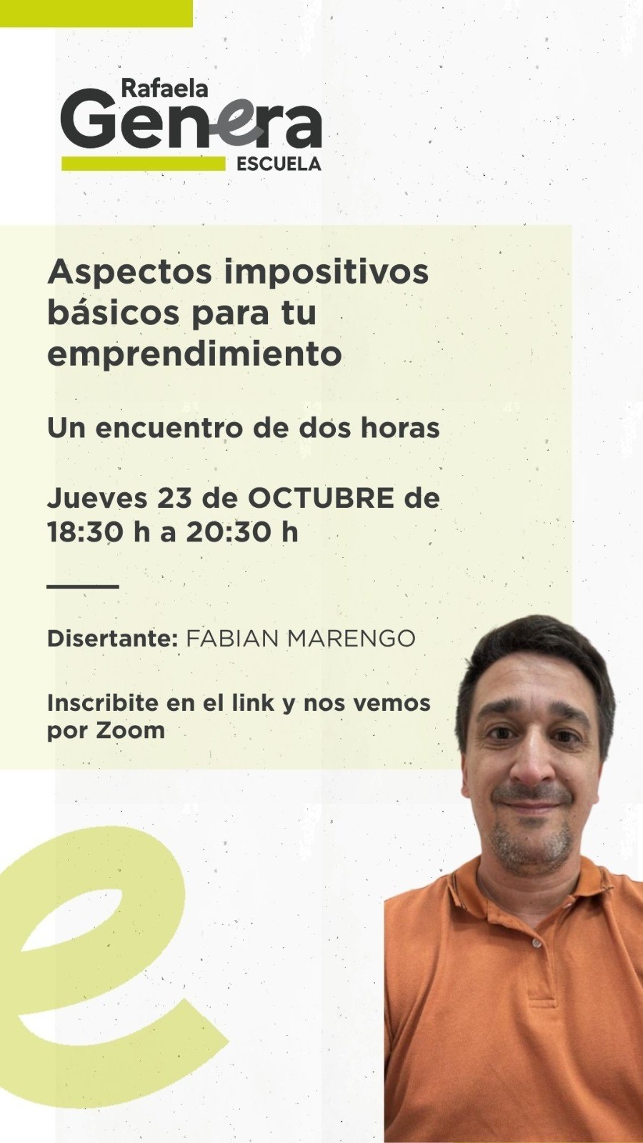La propuesta se desarrollar&aacute; de 18:30 a 20:30.