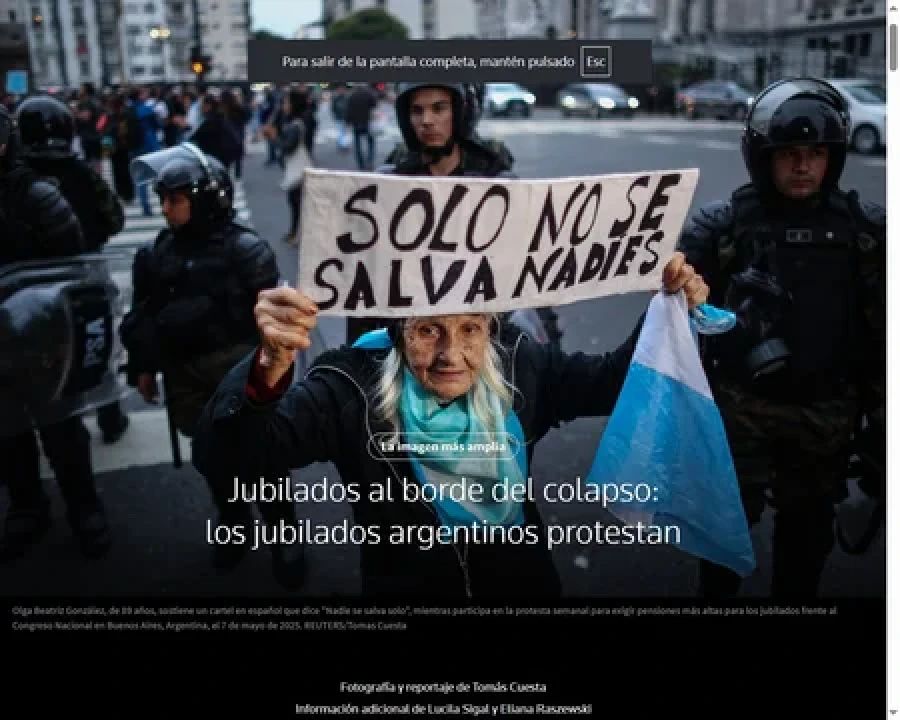 Art&iacute;culo referido a la Argentina en un medio internacional.