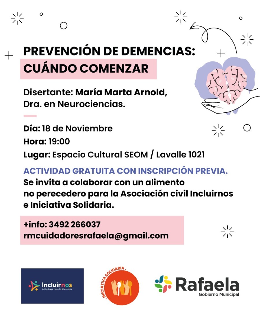 La actividad se realizar&aacute; en el marco del programa "Registro municipal de cuidadores y/o personas que requieren atenci&oacute;n especial".