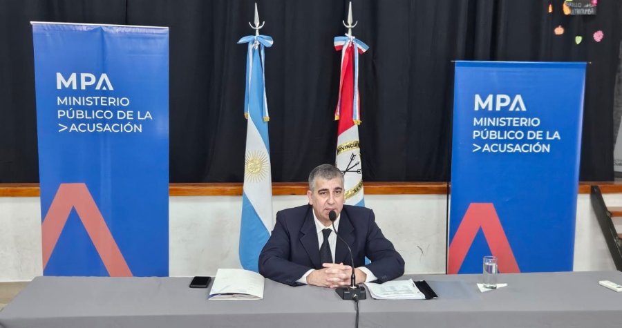 El fiscal Regional, Carlos Mar&iacute;a Vottero, durante la presentaci&oacute;n del informe de Gesti&oacute;n en Ceres.