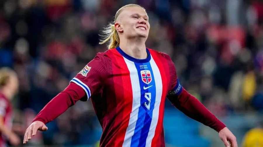 Erling Haaland, delantero de Noruega.