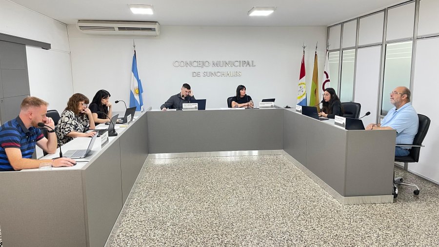 Los ediles sunchalenses durante el encuentro del &uacute;ltimo jueves.