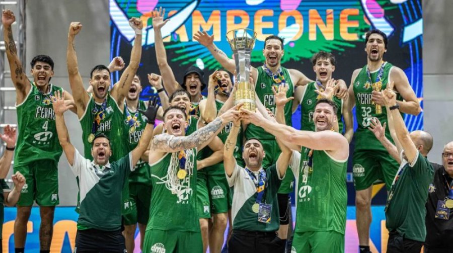 FESTEJO VERDE. El equipo argentino gan&oacute; el segundo torneo continental de clubes en importancia.