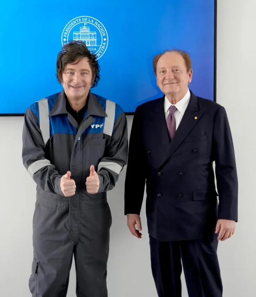 Javier Milei recibi&oacute; al Nobel de Econom&iacute;a Robert C. Merton en Olivos.
