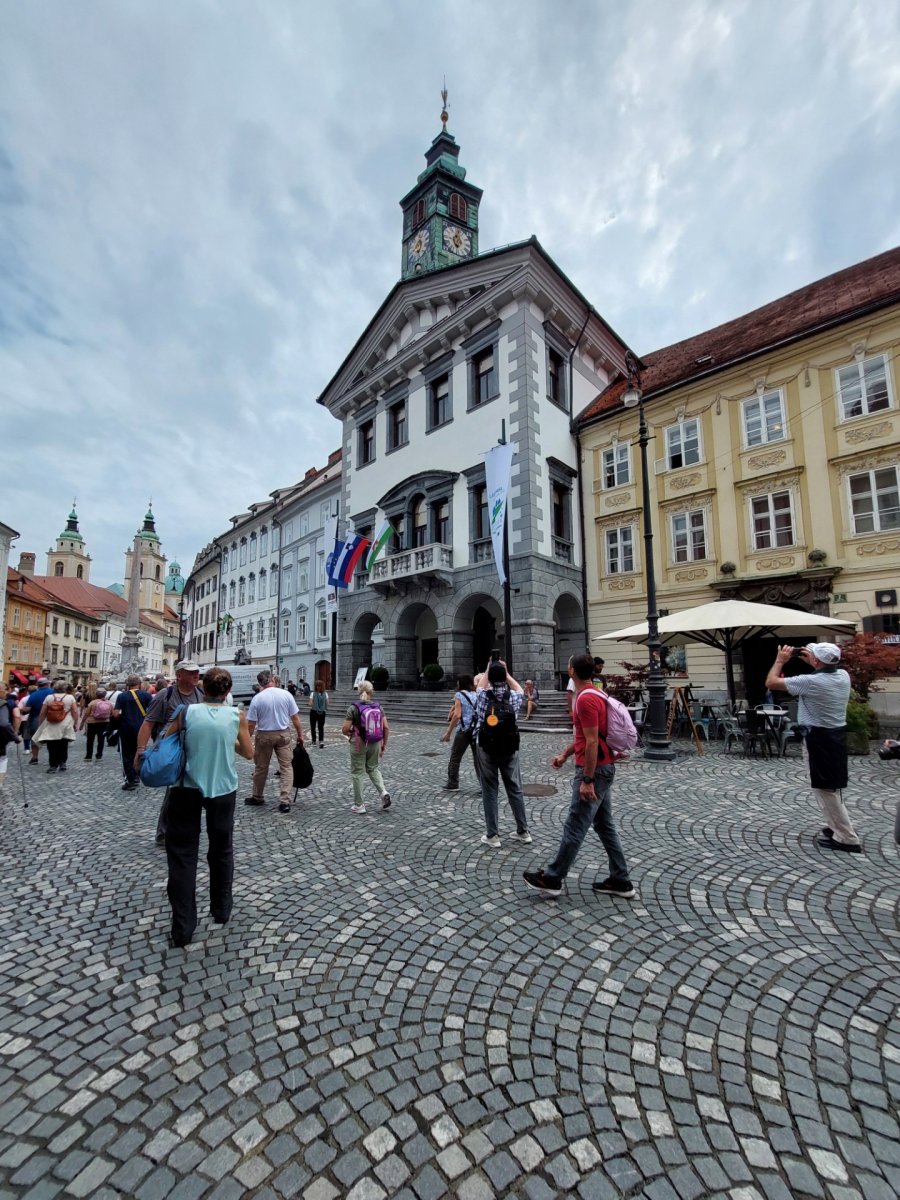 Ayuntamiento de Liubliana en la Rep&ugrave;blica de Eslovenia.