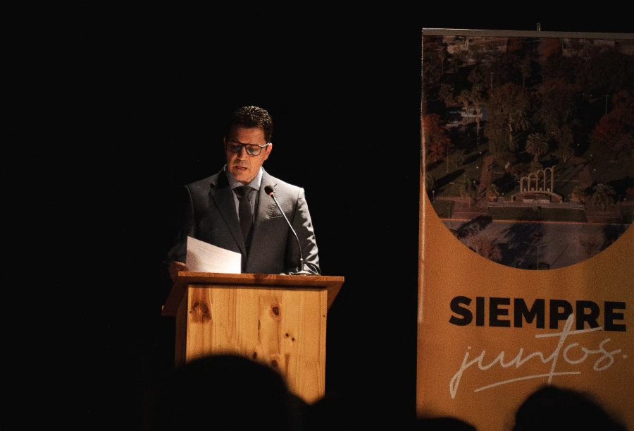 Mauro Gilabert en su mensaje de asunci&oacute;n.