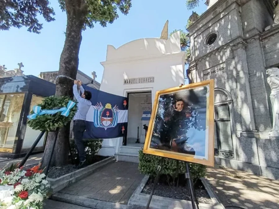 Ceremonia en honor a Manuel Dorrego.