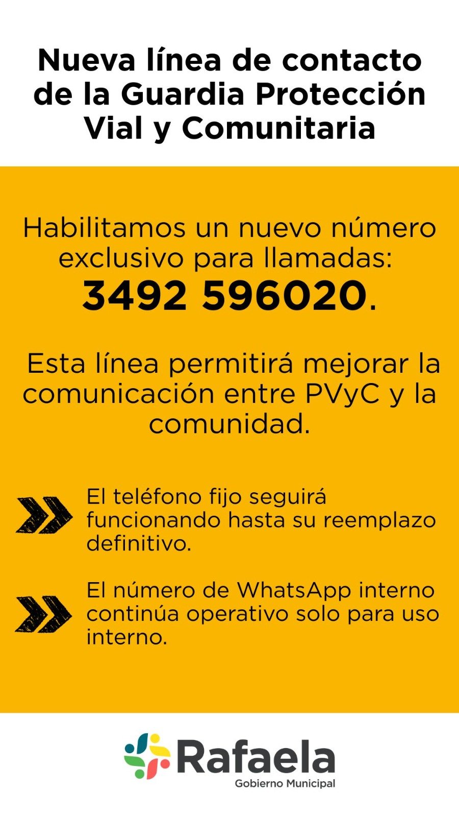Nueva l&iacute;nea activa de la Guardia de Protecci&oacute;n Vial y Comunitaria.