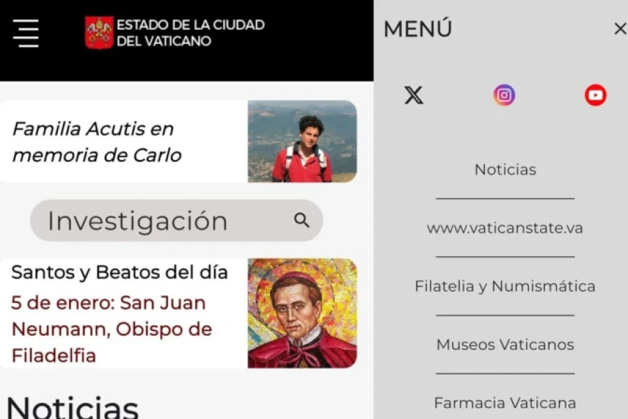 As&iacute; luce la nueva aplicaci&oacute;n del Vaticano.