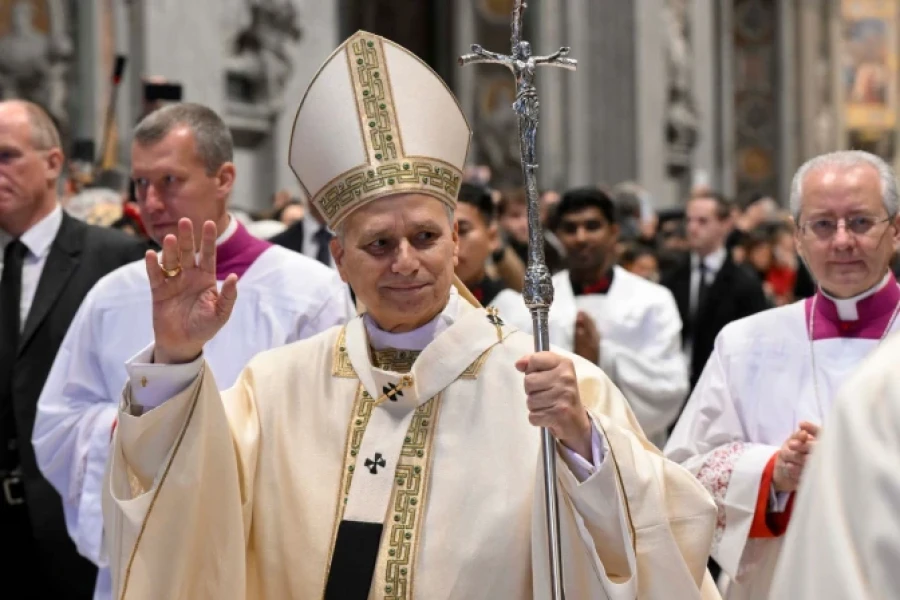 El Papa Le&oacute;n XIV estrena f&eacute;rula papal el pasado 6 de enero durante el cierre de la Puerta Santa.