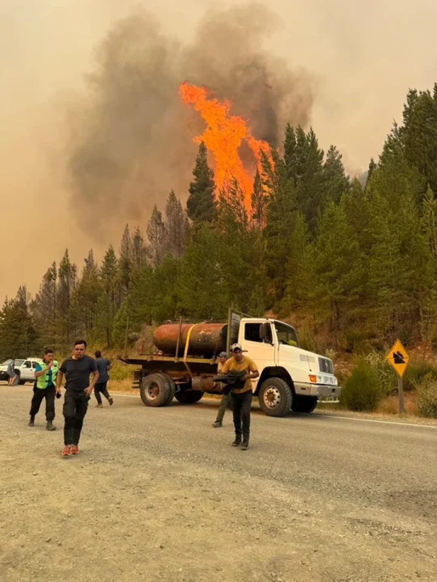 Los incendios en Chubut.