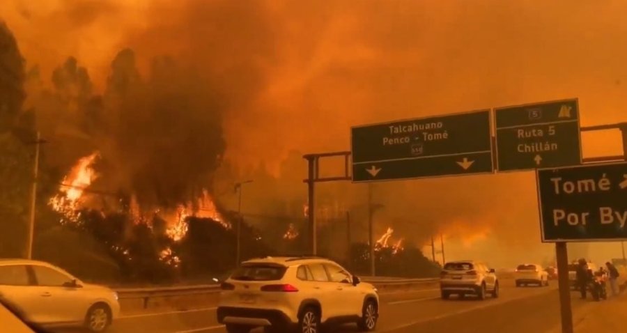 INCENDIOS FORESTALES EN CHILE. Las llamas afectan las regiones de &Ntilde;uble y Biob&iacute;o, donde m&aacute;s de 8 mil hect&aacute;reas han sido arrasadas. Hay miles de evacuados y cerca de 20 mil hogares sin electricidad.