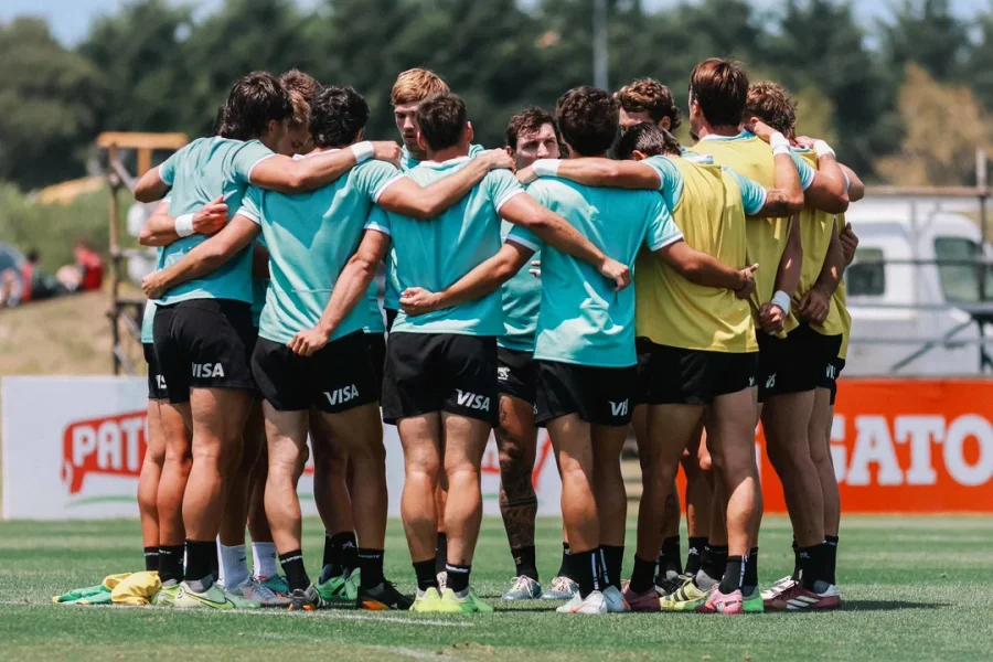Los Pumas 7&lsquo;s durante un entrenamiento en Mar del Plata.