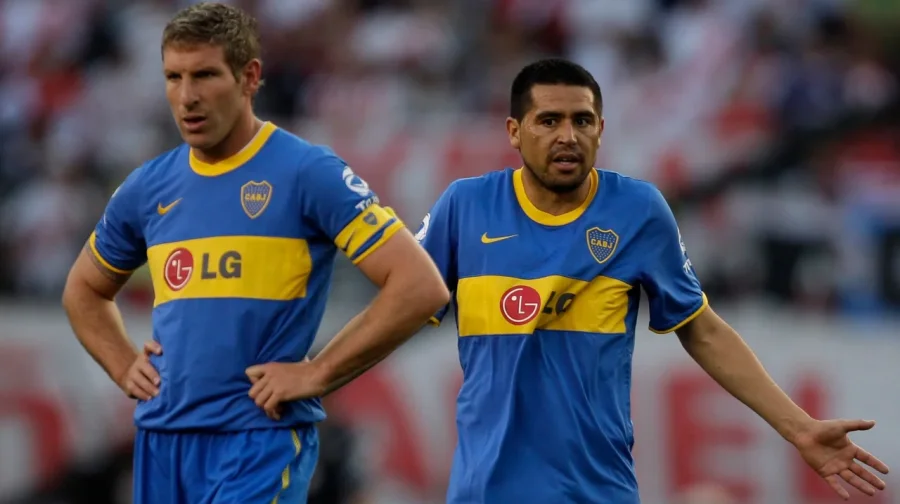 Palermo y Riquelme durante sus &uacute;ltimos a&ntilde;os juntos en Boca.
