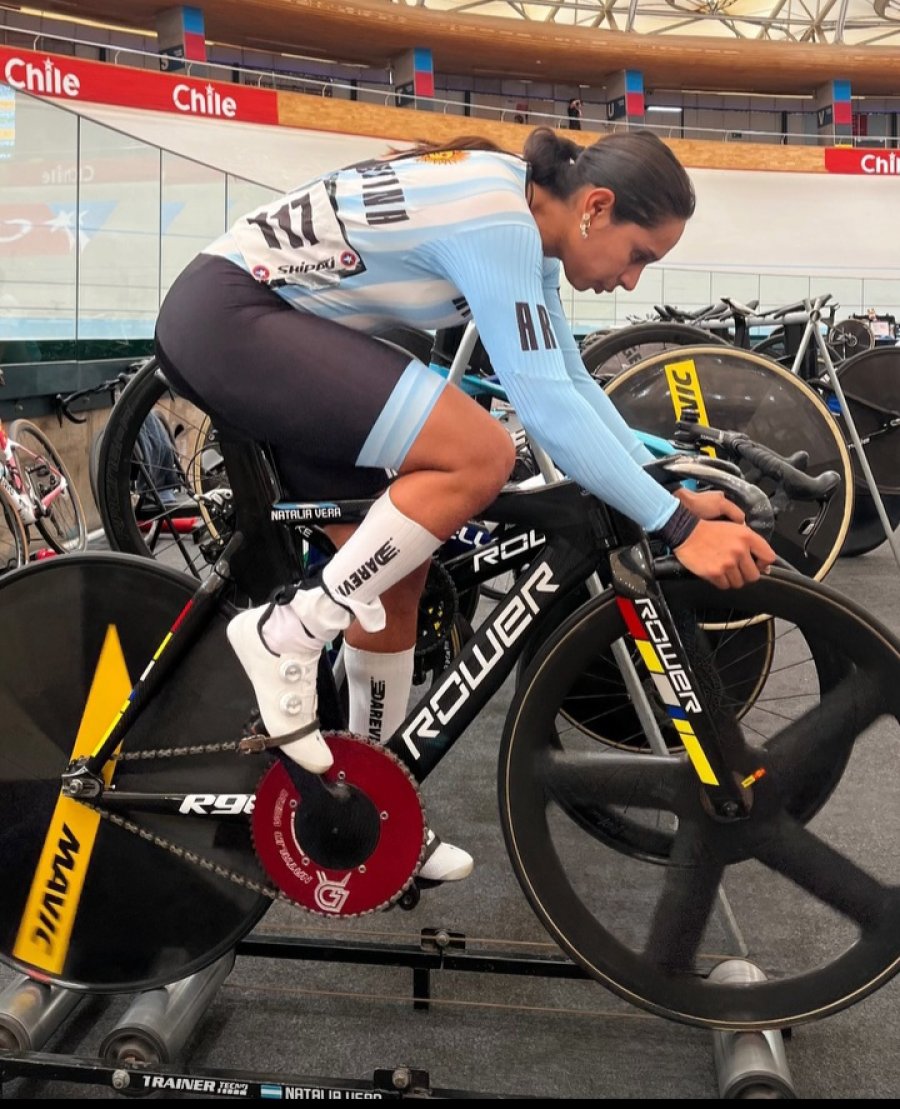 FINALISTA. Nati Vera estuvo cerca de las medallas en el keirin.
