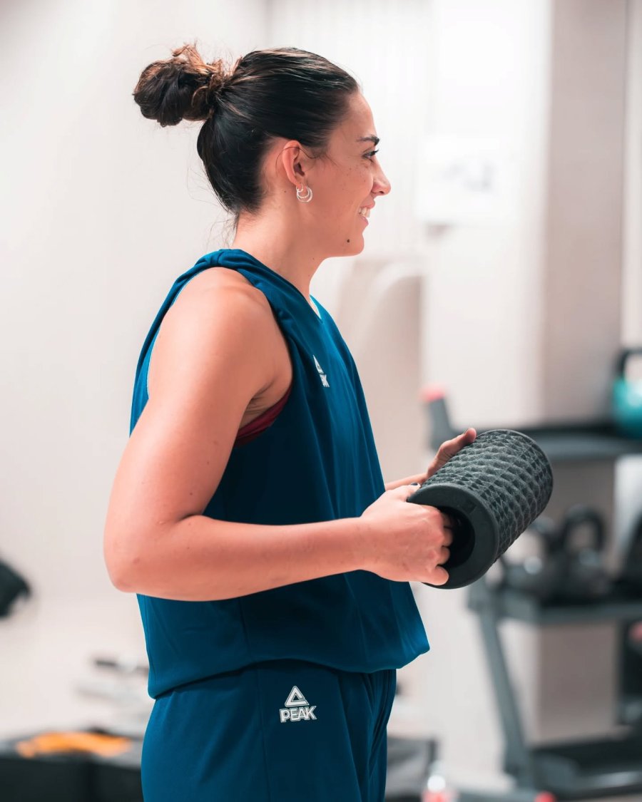 EN EL GIMNASIO. Candela Gentinetta, una de las rafaelinas en el seleccionado nacional.