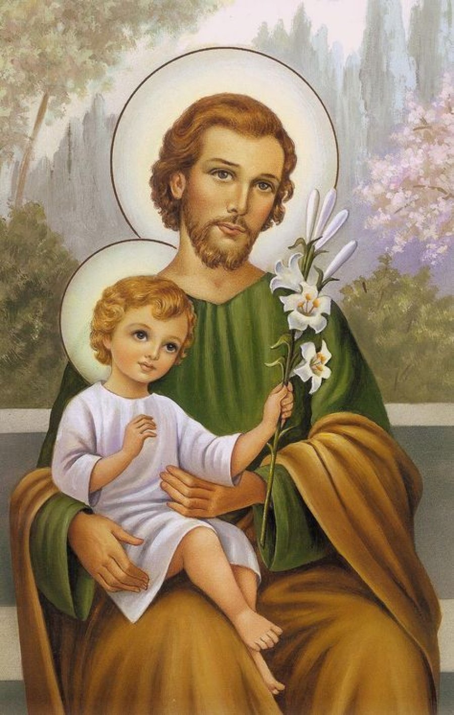 Jes&uacute;s en brazos de San Jos&eacute;.